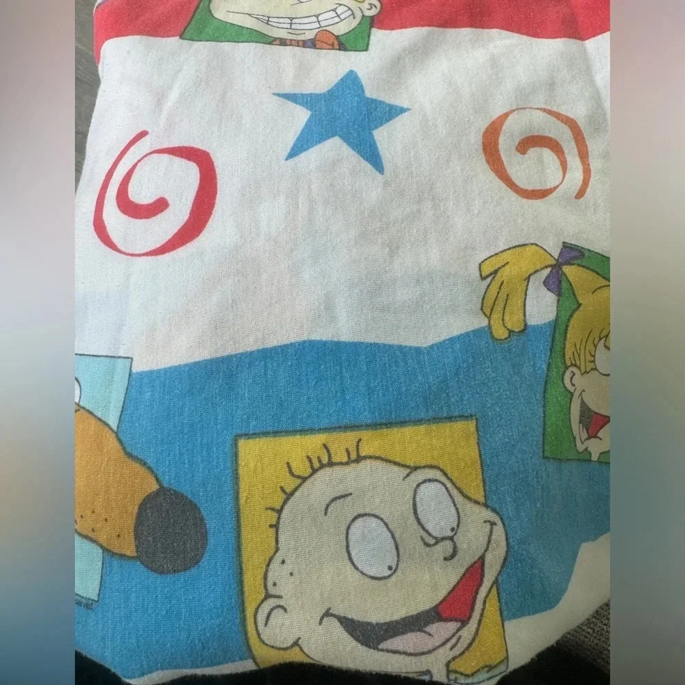 Vintage Rugrats twin bedding fitted and flat sheets y2k
